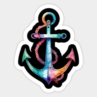 Anchor Watercolor Drawing Sticker